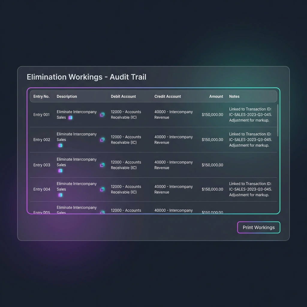 Elimination Workings Mockup